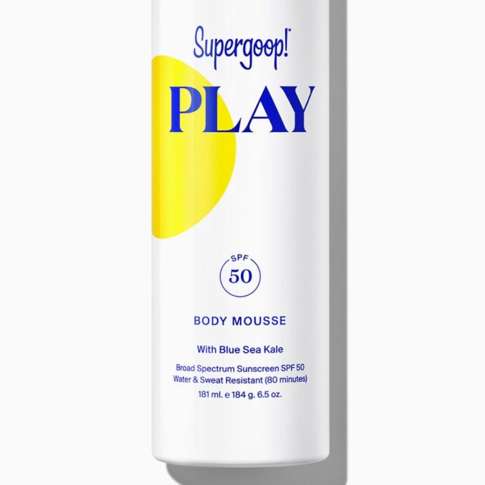SUPERGOOP Play Body Mousse  SPF 50 Sunscreen Spray 6.5 oz NWT